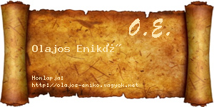 Olajos Enikő névjegykártya
